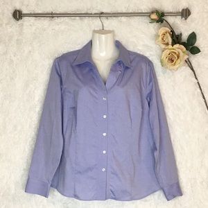 Jones New York blue Button Down Shirt